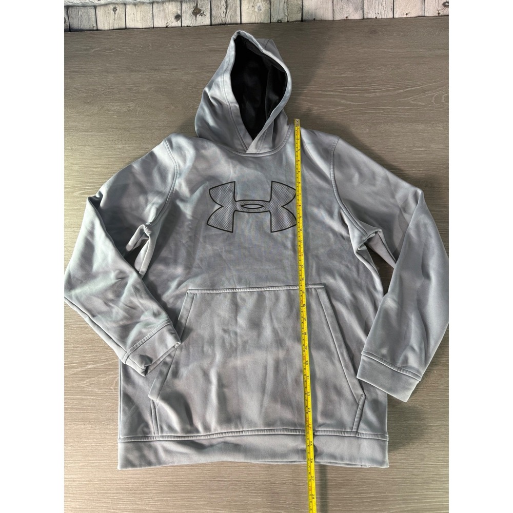 Under Armour Men's Small Gray Pullover Hoodie Long Sleeve Athletic Sweatshirt - Picture 6 of 10
